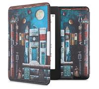 kwmobile Carcasa Compatible con Amazon Kindle Paperwhite Funda - Funda con Tapa y Cierre magnético de Cuero sintético - Ciudad de los Libros