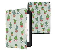 kwmobile Carcasa Compatible con Amazon Kindle Paperwhite Funda - Funda con Tapa y Cierre magnético de Cuero sintético - Cactus