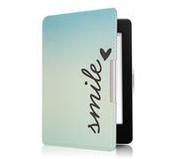kwmobile Carcasa Compatible con Amazon Kindle Paperwhite Funda - Funda con Tapa y Cierre magnético de Cuero sintético - Smile y corazón
