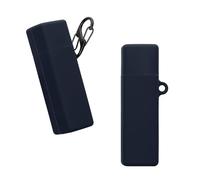 kwmobile Carcasa Compatible con Anker Soundcore A30i Funda - Funda de Silicona antigolpes con mosquetón - Azul Oscuro