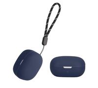 kwmobile Carcasa Compatible con Anker Soundcore P20i Funda - Funda de Silicona antigolpes con mosquetón - Azul Oscuro