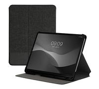 kwmobile Carcasa Compatible con Apple iPad Air 11" (6. Gen 2024) / Air 4/5 / iPad Pro 11" (2020/2021/2022) - Funda de Tela para Tablet con Soporte en Antracita/Negro