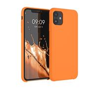 kwmobile Carcasa Compatible con Apple iPhone 11 Funda - Case TPU y Silicona antigolpes - Apto Carga inalámbrica - Naranja afrutado