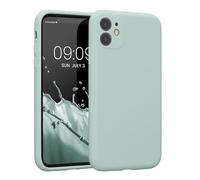 kwmobile Carcasa Compatible con Apple iPhone 11 Funda - Case TPU y Silicona con Interior de Microfibra - Suave Protector antigolpes para móvil - Menta Cool
