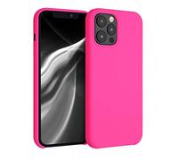 kwmobile Carcasa Compatible con Apple iPhone 12 Pro MAX Funda - Case TPU y Silicona antigolpes - Apto Carga inalámbrica - Rosa neón