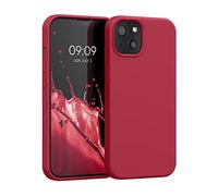kwmobile Carcasa Compatible con Apple iPhone 13 Funda - Case TPU y Silicona antigolpes - Apto Carga inalámbrica - Rojo clásico