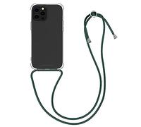 kwmobile Carcasa Compatible con Apple iPhone 13 Pro MAX Funda con Cuerda - Funda con Correa Colgante - Cordón Ajustable - Bordes elevados