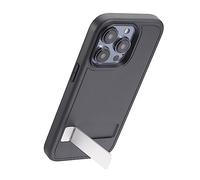 kwmobile Carcasa Compatible con Apple iPhone 14 Pro Funda - Funda con Soporte de Metal y Bordes elevados con Bumper de TPU - Negro