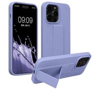 kwmobile Carcasa Compatible con Apple iPhone 14 Pro MAX - Funda para móvil con Soporte y Agarre para Dedo Lila
