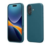 kwmobile Carcasa Compatible con Apple iPhone 16 Funda - Case TPU y Silicona antigolpes - Apto Carga inalámbrica - petróleo Mate