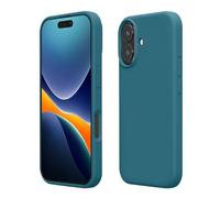 kwmobile Carcasa Compatible con Apple iPhone 16 Plus Funda - Case TPU y Silicona antigolpes - Apto Carga inalámbrica - petróleo Mate