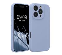 kwmobile Carcasa Compatible con Apple iPhone 16 Pro Funda - Case TPU y Silicona con Interior de Microfibra - Suave Protector antigolpes para móvil - Azul Claro Mate