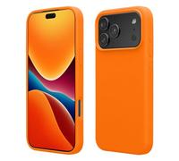 kwmobile Carcasa Compatible con Apple iPhone 17 Pro MAX Funda - Case TPU y Silicona antigolpes - Apto Carga inalámbrica - Naranja afrutado