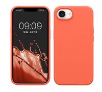 kwmobile Carcasa Compatible con Apple iPhone 17e / iPhone 16e Funda - Case TPU y Silicona antigolpes - Apto Carga inalámbrica - Coral Brillante