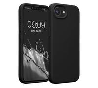 kwmobile Carcasa Compatible con Apple iPhone 17e / iPhone 16e Funda - Case TPU y Silicona con Interior de Microfibra - Suave Protector antigolpes para móvil - Negro