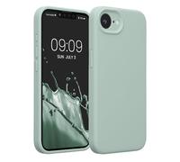 kwmobile Carcasa Compatible con Apple iPhone 17e / iPhone 16e Funda - Case TPU y Silicona con Interior de Microfibra - Suave Protector antigolpes para móvil - Menta Cool