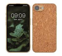 kwmobile Carcasa Compatible con Apple iPhone 17e / iPhone 16e - Funda de Corcho y Silicona - Case para móvil en marrón Claro