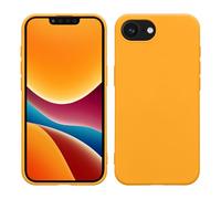 kwmobile Carcasa Compatible con Apple iPhone 17e / iPhone 16e Funda de Silicona - Flexible con Interior de Microfibra - Suave Protector antigolpes - Naranja afrutado