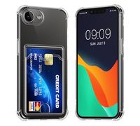 kwmobile Carcasa Compatible con Apple iPhone 17e / iPhone 16e Funda Transparente con Tarjetero - Funda con Cartera con Espacio para Tarjetas - Transparente