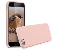 kwmobile Carcasa Compatible con Apple iPhone 6 / 6S Funda - Case TPU y Silicona antigolpes - Apto Carga inalámbrica - Rosa Palo