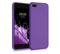 kwmobile Carcasa Compatible con Apple iPhone 7 Plus/iPhone 8 Plus Funda de Silicona - Flexible con Interior de Microfibra - Suave Protector antigolpes - Malva Claro