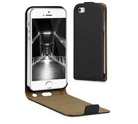 kwmobile Carcasa Compatible con Apple iPhone SE (1.ª Gen. 2016) / iPhone 5 / 5S - Funda para móvil de Cuero sintético - Case en Negro