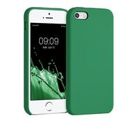 kwmobile Carcasa Compatible con Apple iPhone SE (1.Gen 2016) / iPhone 5 / iPhone 5S Funda - Case TPU y Silicona antigolpes - Apto Carga inalámbrica - Verde trébol