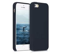 kwmobile Carcasa Compatible con Apple iPhone SE (1.Gen 2016) / iPhone 5 / iPhone 5S Funda - Case TPU y Silicona antigolpes - Apto Carga inalámbrica - Azul turquí