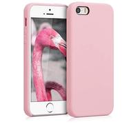 kwmobile Carcasa Compatible con Apple iPhone SE (1.Gen 2016) / iPhone 5 / iPhone 5S Funda - Case TPU y Silicona antigolpes - Apto Carga inalámbrica - Rosa Vintage