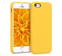 kwmobile Carcasa Compatible con Apple iPhone SE (1.Gen 2016) / iPhone 5 / iPhone 5S Funda - Case TPU y Silicona antigolpes - Apto Carga inalámbrica - Amarillo chillón
