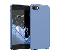 kwmobile Carcasa Compatible con Apple iPhone SE (2022/2020) / 8/7 Funda - Case TPU y Silicona antigolpes - Apto Carga inalámbrica - Azul RAF