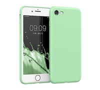 kwmobile Carcasa Compatible con Apple iPhone SE (2022/2020) / 8/7 Funda - con Bordes elevados - Apto Carga inalámbrica - Menta Mate Mate