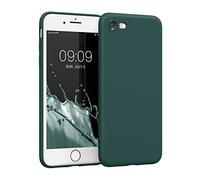 kwmobile Carcasa Compatible con Apple iPhone SE (2022/2020) / 8/7 Funda - con Bordes elevados - Apto Carga inalámbrica - Verde Cian Mate
