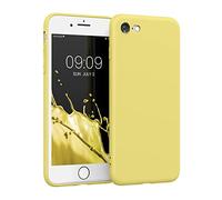 kwmobile Carcasa Compatible con Apple iPhone SE (2022/2020) / 8/7 Funda - con Bordes elevados - Apto Carga inalámbrica - Amarillo Mate Mate