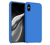kwmobile Carcasa Compatible con Apple iPhone X Funda - Case TPU y Silicona antigolpes - Apto Carga inalámbrica - Azul Brisa Marina