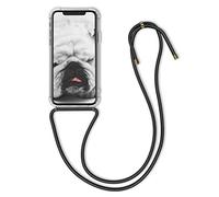 kwmobile Carcasa Compatible con Apple iPhone X Funda con Cuerda - Funda con Correa Colgante - Cordón Ajustable - Bordes elevados