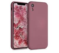 kwmobile Carcasa Compatible con Apple iPhone XR Funda de Silicona - Flexible con Interior de Microfibra - Suave Protector antigolpes - Rosa Oscuro