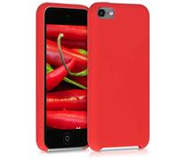 kwmobile Carcasa Compatible con Apple iPod Touch 6G / 7G (6a y 7a generación) - Funda Protectora de Silicona - Case Trasero en Rojo