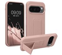kwmobile Carcasa Compatible con Google Pixel 10 / Pixel 10 Pro - Funda para móvil con Soporte y Agarre para Dedo Rosa Palo