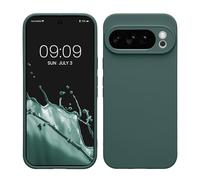 kwmobile Carcasa Compatible con Google Pixel 10 Pro Funda - con Bordes elevados - Apto Carga inalámbrica - Azul Verdoso Mate
