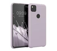 kwmobile Carcasa Compatible con Google Pixel 4a Funda - Case TPU y Silicona antigolpes - Apto Carga inalámbrica - Nube Violeta
