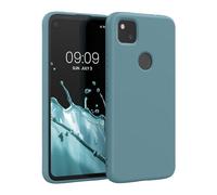 kwmobile Carcasa Compatible con Google Pixel 4a Funda de Silicona - Flexible con Interior de Microfibra - Suave Protector antigolpes - Piedra Antigua