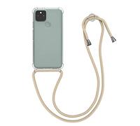 kwmobile Carcasa Compatible con Google Pixel 5 Funda con Cuerda - Funda con Correa Colgante - Cordón Ajustable - Bordes elevados