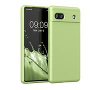 kwmobile Carcasa Compatible con Google Pixel 6a Funda - Case TPU y Silicona antigolpes - Apto Carga inalámbrica - Tomate Verde