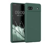 kwmobile Carcasa Compatible con Google Pixel 6a Funda - Case TPU y Silicona antigolpes - Apto Carga inalámbrica - Verde Bosque