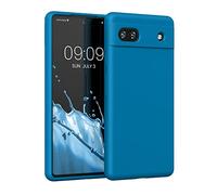 kwmobile Carcasa Compatible con Google Pixel 6a Funda - Case TPU y Silicona antigolpes - Apto Carga inalámbrica - Azul océano