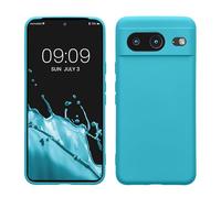kwmobile Carcasa Compatible con Google Pixel 8 Funda - Bordes elevados anticaídas - Case de TPU y Silicona con Interior de Microfibra - Glaciar Cool
