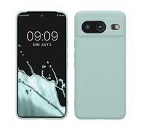 kwmobile Carcasa Compatible con Google Pixel 8 Funda - Bordes elevados anticaídas - Case de TPU y Silicona con Interior de Microfibra - Menta Cool