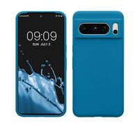 kwmobile Carcasa Compatible con Google Pixel 8 Pro Funda - Case TPU y Silicona antigolpes - Apto Carga inalámbrica - Azul océano