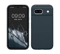 kwmobile Carcasa Compatible con Google Pixel 8a Funda - Case TPU y Silicona antigolpes - Apto Carga inalámbrica - Pizarra Oscura